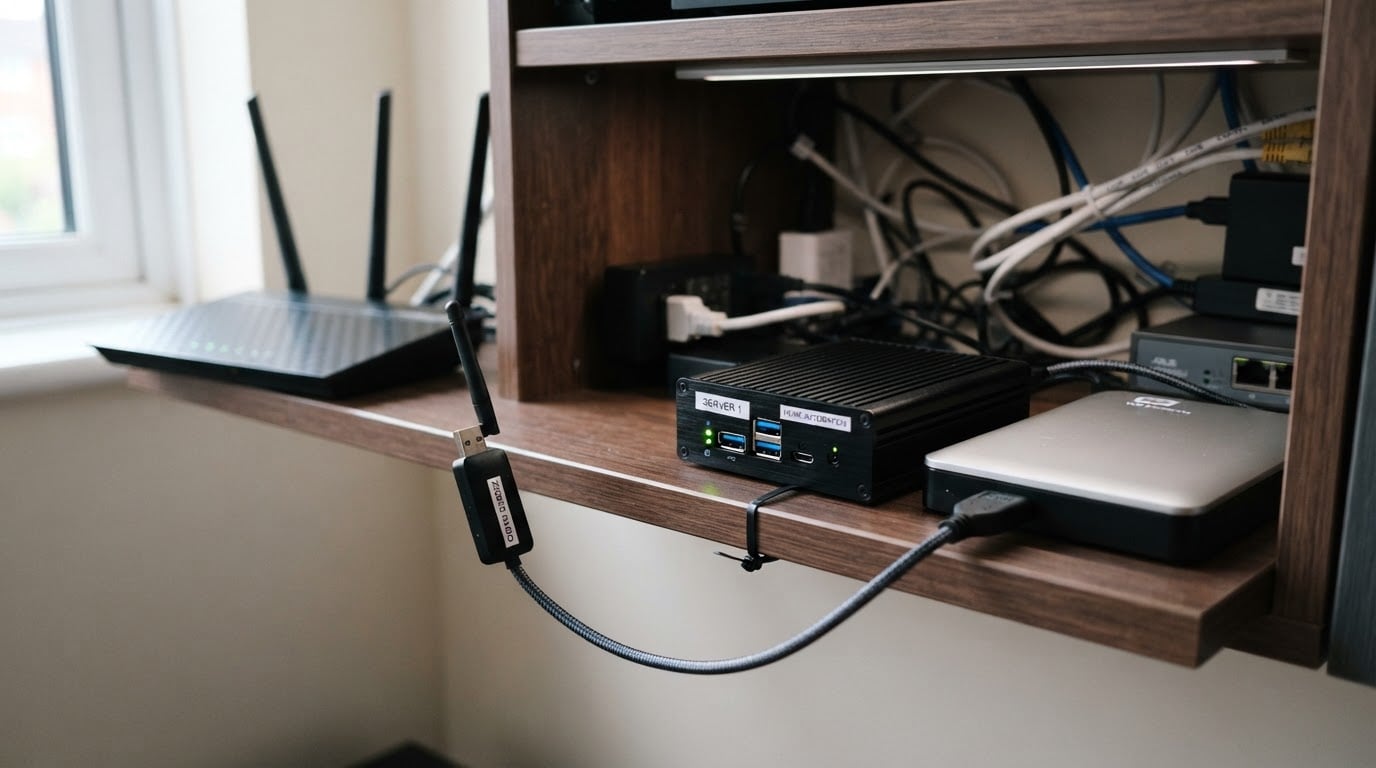 Editorial illustration for zigbee vs z-wave.